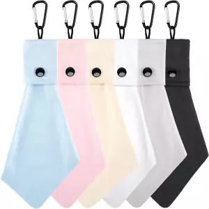 베미스 6팩 극세사 안경 청소용 천 물티슈 렌즈 및 스크린 - 재사용 가능 열쇠고리 파우치 포함 휴대용