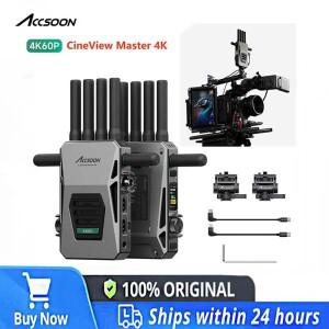 ACCSOON CineView Master 4K 무선 영상 전송 6G/5G/2.4GHz 8200ft(약 2500m) 범위 풀컬러 LCD 25ms 클래스