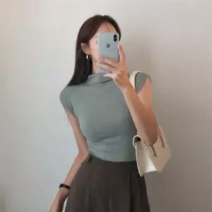 여성 레이온 슬림 반목티 캡소매 이너티