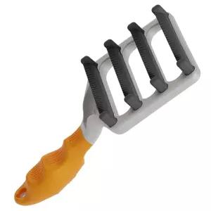 긴 털을 가진 개를 위한 FUR4 디셰딩 도그 브러시 - 탄소 섬유 가장자리가 4개 있는 반려동물 헤어 도구로