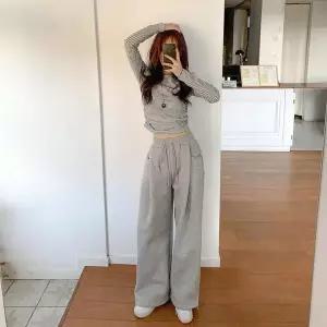 [하프클럽/]여성 넓은 트랙수트 보온 조거팬츠