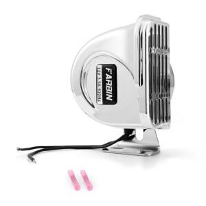 보트용 FARBIN 스테인리스 스틸 저음 경적, 선박용 방수 자동차 경적 12V 초음속 모터사이클 요트 요트용 베이스 브래킷 포함. (저음 경적)