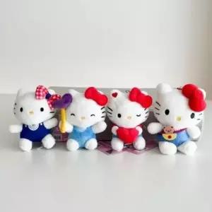 8cm 봉제인형 하트리본 가방장식 키링