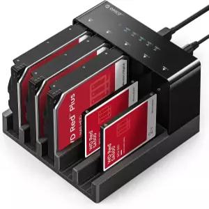 오프라인 클로닝이 가능한 ORICO USB 3.0 5 베이 하드 드라이브 도킹 스테이션 최대 90TB 플러그 앤 플레이