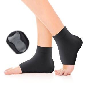 헤크윌 아킬레스건 슬리브 힐 프로텍터 압박 양말, 버선염, 하글룬스 범프, 건염 및 건식 균열을 위한 젤 패딩 - 1켤레