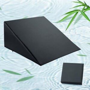 지퍼가 달린 홈비스 침대 웨지 베개 커버, 대나무로 만든 100% 비스코스, 부드럽고 시원하며 통기성이 좋은 여름용 땀 흡수 (다크 그레이, 25