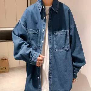 남성청남방 빈티지 연청 데님 셔츠 데님셔츠 아웃도어 바람막이