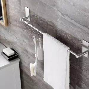 스테인리스 사각수건걸이 사각수건걸이(스텐)40cm/걸이/화장실/거치대/다용도/타월/보관대/행거/고정식