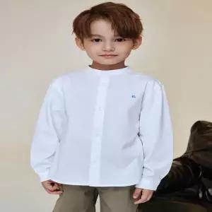 [빈HU] (BA11BL01WT) 화이트 스탠 카라 셔츠 블라우스