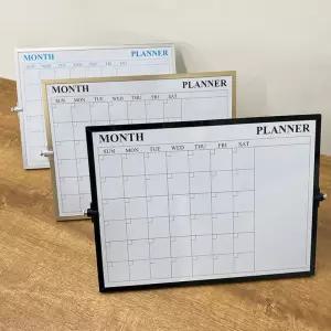 스탠드 양면 화이트보드 백보드판 월별 계획표 스케줄표 월간 세우는 칠판 자석 달력 가정용 미니 보드판