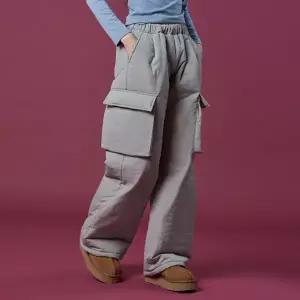 [KOLEAT]패딩 방한 보온 도톰 누빔 입체카고 슬랙스 팬츠 [소라그레이] 겨울바지 ver.