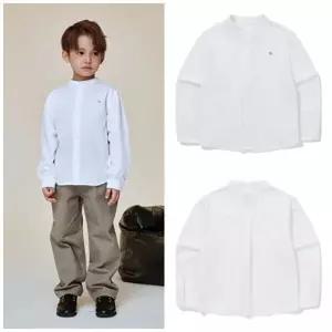 빈[BEEN]HP 아동 화이트 스탠 카라 셔츠 블라우스 BA11BL01WT PG