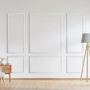 노타사 필 앤 스틱 벽 몰딩 키트, 양면 테이프로 내부 장식용 액센트 패널, 프리컷 PS 웨인스코팅 패널 3종 세트(50 * 40인치)