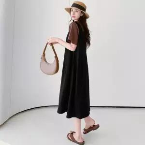 루즈핏 멜빵스타일 원피스 LLD158 휴양지 루즈핏 바캉 WFH2MS6
