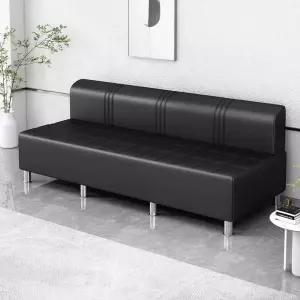 가죽 긴의자 대기의자 롱 등받이형 대기 특수 주황색140x55x38