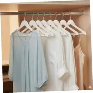 나무옷걸이 상의원목논슬립옷걸이(화이트)여성용옷걸이