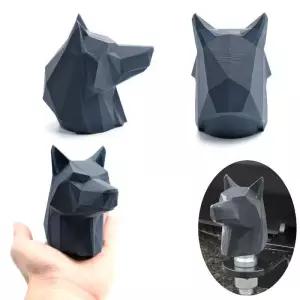 견인장치 50mm 쿨 도그 헤드 토우 바 볼 커버 캡 후드 트레일러 히치 보호 토우볼 블랙 차량용