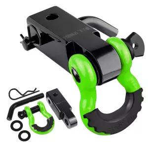 견인장치 오프 용 견인 히치 리시버 35000 Lbs 16 톤 파손 강도 58인치 나사 핀 34 샤클 2인치