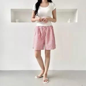 [라일리여성의류] Rly 모이드 타탄 타탄 4부 클래식숏팬츠