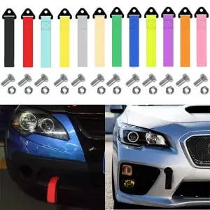 견인장치 나일론 견인 스트랩 차량용 레이싱 로프 그린 블랙 레드 28cm 범퍼 트레일러