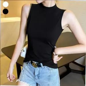 [라일리여성의류] Rly 소프트 슬리스 목폴라 슬리브리스 클래식 나시긴소