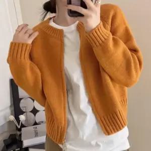 [라일리여성의류] Rly 여자 양지퍼클로징 니트웨어 집업후드 루즈실루