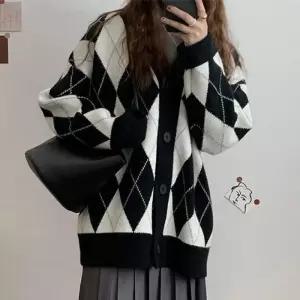 [라일리여성의류] Rly 걸스 모던한체크 포인트컬러 올데이 체크패턴 풀오