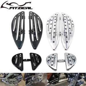 할리 투어링 다이나 스포츠터 소프테일용 바이크 오토바이 운전석 앞 발판 승객용 뒤 페달 블랙/크롬