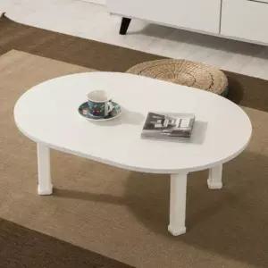 타원형접이식좌탁 다과상 공부상 밥상 접이식좌탁 찻상 거실테이블