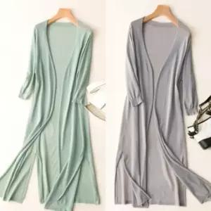 [라일리여성의류] Rly 프리미엄롱니트아우터 V넥 코트형