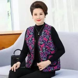 [라일리여성의류] Rly 할머니 할매 동절기 소재 플라워패턴 털 히트 걸