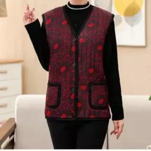 [라일리여성의류] Rly 노인 슬리브리스 할머니 패딩 슬리브리스탑 할머니