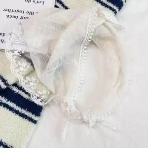 소녀감성두건스카프 린넨레이스두건스카프 WECD3BF