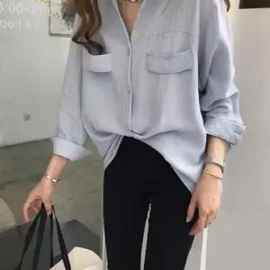 자연스러운핏 캐주얼 여성 셔츠 부드럽고 가벼운 원단 찰랑찰랑한 소재 세련된 디자인 세미정장 블라우스