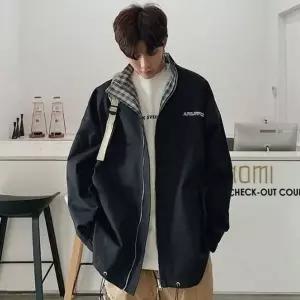 [골드스마일]남성 봄 가을 양면 점퍼 캐주얼 사파리 재킷 2컬러