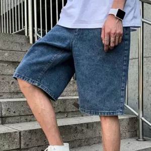 남성용 데님 밴딩 반바지 캐주얼 버뮤다 팬츠 여름 바지