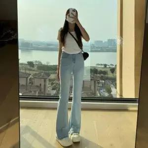 여자 세미 부츠컷 하이웨스트 데님팬츠 데일리 청바지 WED9AF0