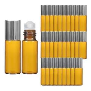 롤온 향수용기 공병 실버 뚜껑 브라운 3ml 30개 WEE718A