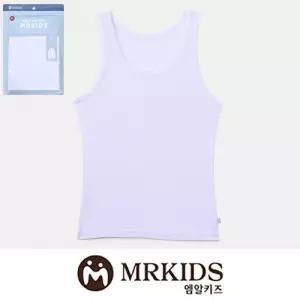 데일리 디자인 퓨어 화이트 인견 남아동 런닝 0191aw