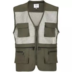 남성용 멀티포켓 메쉬소재 아웃도어 다용도 조끼 WEEADBF