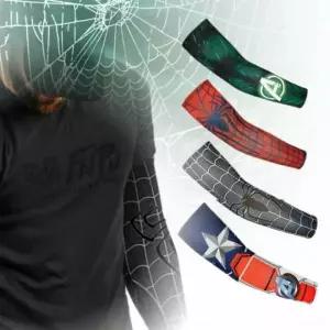 쿨링 팔 보호대 스파이더 디자인 레드 토시