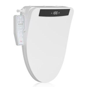 호크로우 전기 스마트 변기, 즉석 온수 및 따뜻한 건조기를 조절할 수 있는 업그레이드된 열선 비데, 야간 조명, 슬로우 클로즈 뚜껑(옆팔 컨트롤)