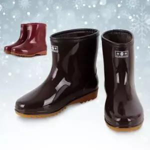 (선택 적색(여성) 230mm)방한단화 주방화 방수신발 물장화 조리화 고무 가벼운