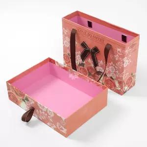 손잡이 서랍형 선물상자 23X17CM 초콜릿 접이식 종이