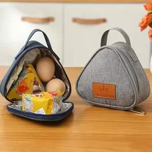 미니멀 보온보냉 방수 삼각 도시락 가방 파우치