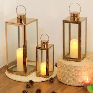 촛불 랜턴 조명 유리 스테인레스 빈티지 인테리어 램프 캔들
