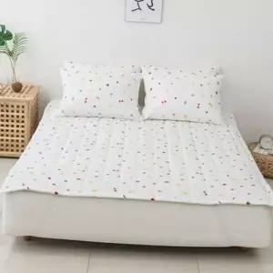 싱글 여름 침대 패드 화이트 시어서커 침대 패드 밴딩 슈퍼