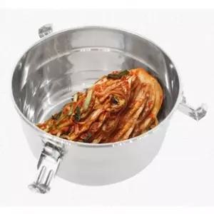 스테인리스 밀폐 김치 저장용기 냉장 보관용 원형 컨테이너