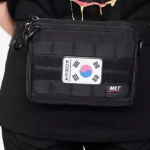 (색상 블랙)남성 밀리터리 보조 가방 크로스백 파우치 스포츠