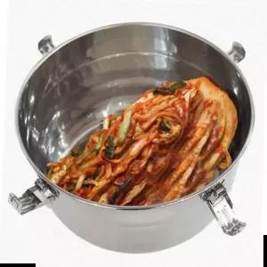 김치통 스텐 원형 밀폐용기 냉장고 대 22.5cm